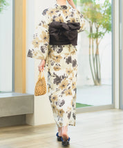 夏宵浴衣 色香花 下駄付き5点セット(浴衣・兵児帯・腰紐×2・下駄)