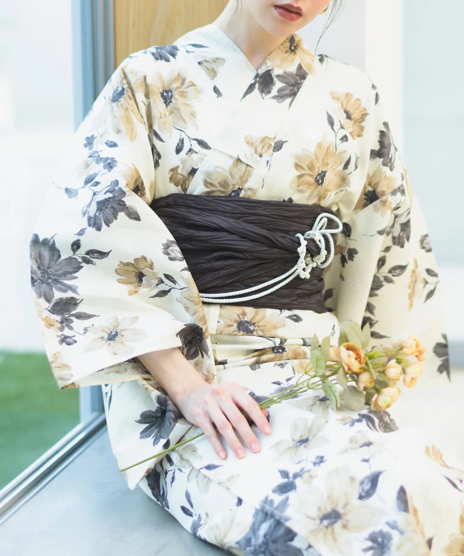 夏宵浴衣 色香花 4点セット(浴衣・兵児帯・腰紐×2)