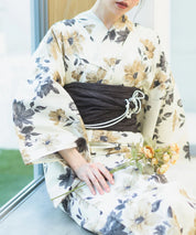 夏宵浴衣 色香花 4点セット(浴衣・兵児帯・腰紐×2)