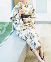 夏宵浴衣 色香花 下駄付き5点セット(浴衣・兵児帯・腰紐×2・下駄)