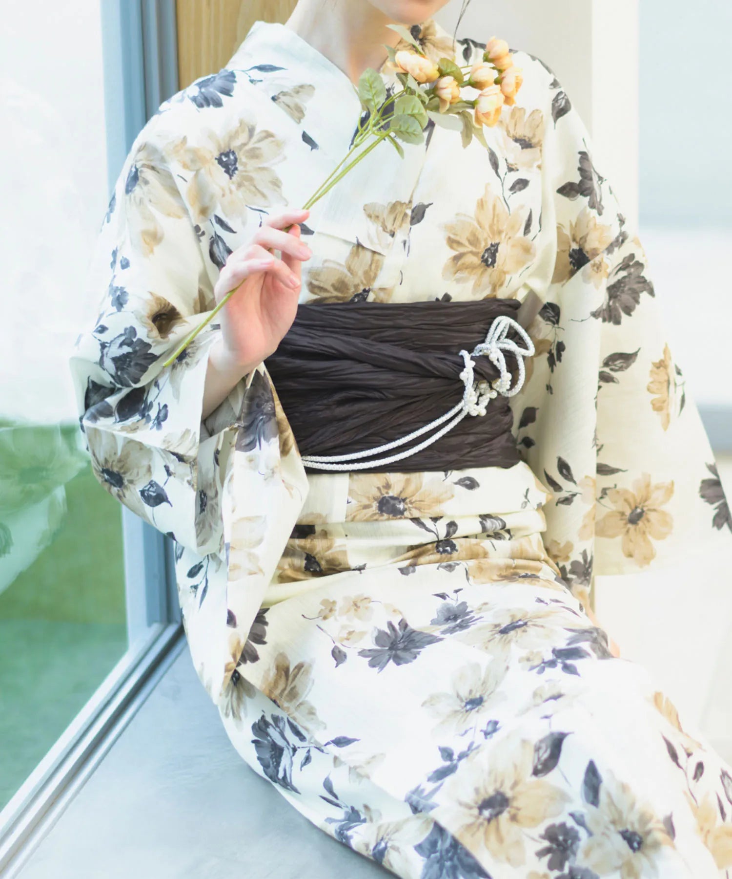 夏宵浴衣 色香花 4点セット(浴衣・兵児帯・腰紐×2)