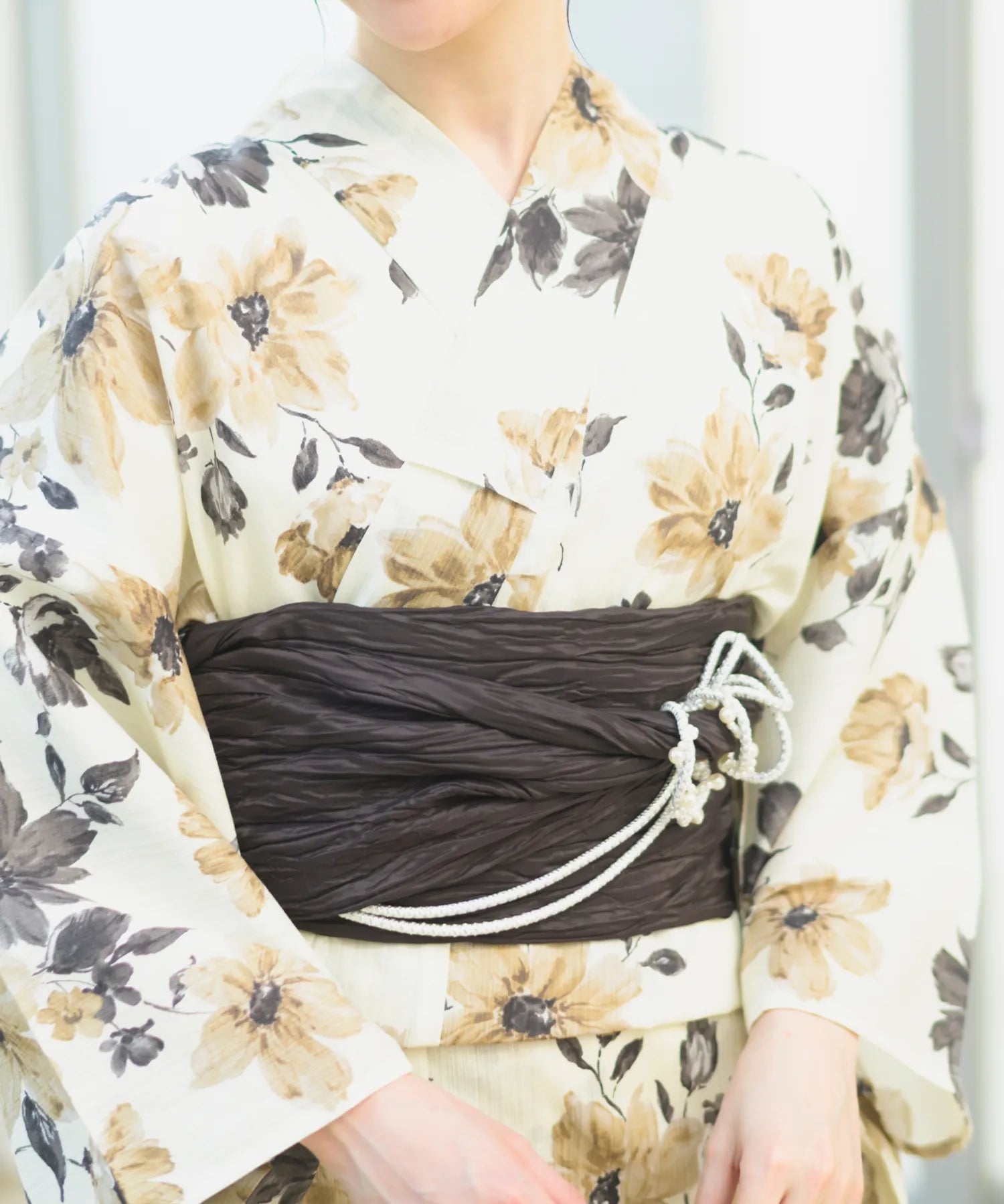 夏宵浴衣 色香花 4点セット(浴衣・兵児帯・腰紐×2)