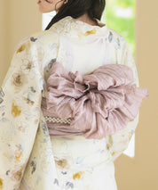 夏宵浴衣 ミルキーリボンの花奏 4点セット(浴衣・兵児帯・腰紐×2)