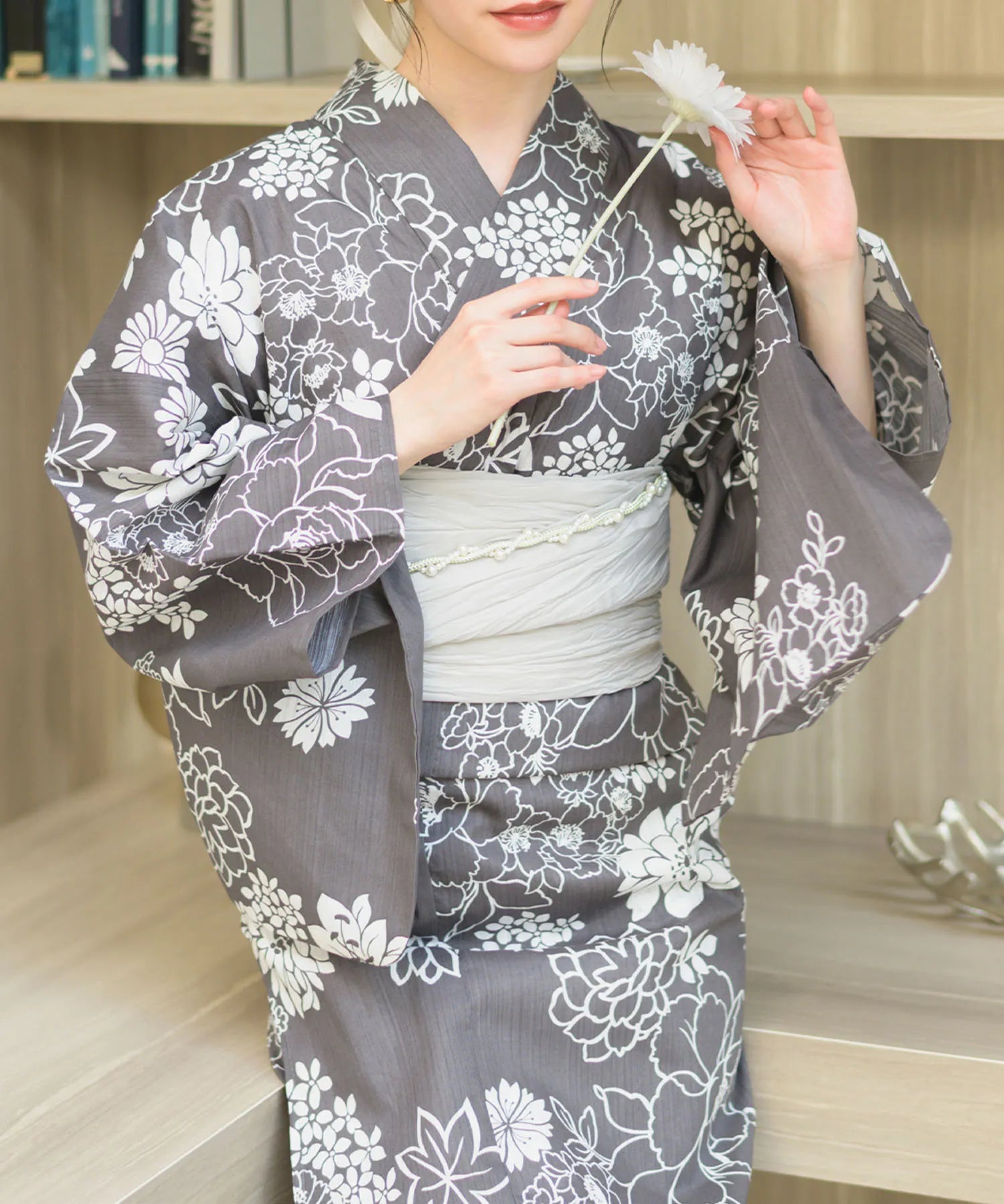 夏宵浴衣 菊芍優音 4点セット(浴衣・兵児帯・腰紐×2)