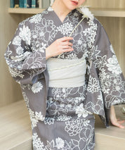 夏宵浴衣 菊芍優音 4点セット(浴衣・兵児帯・腰紐×2)