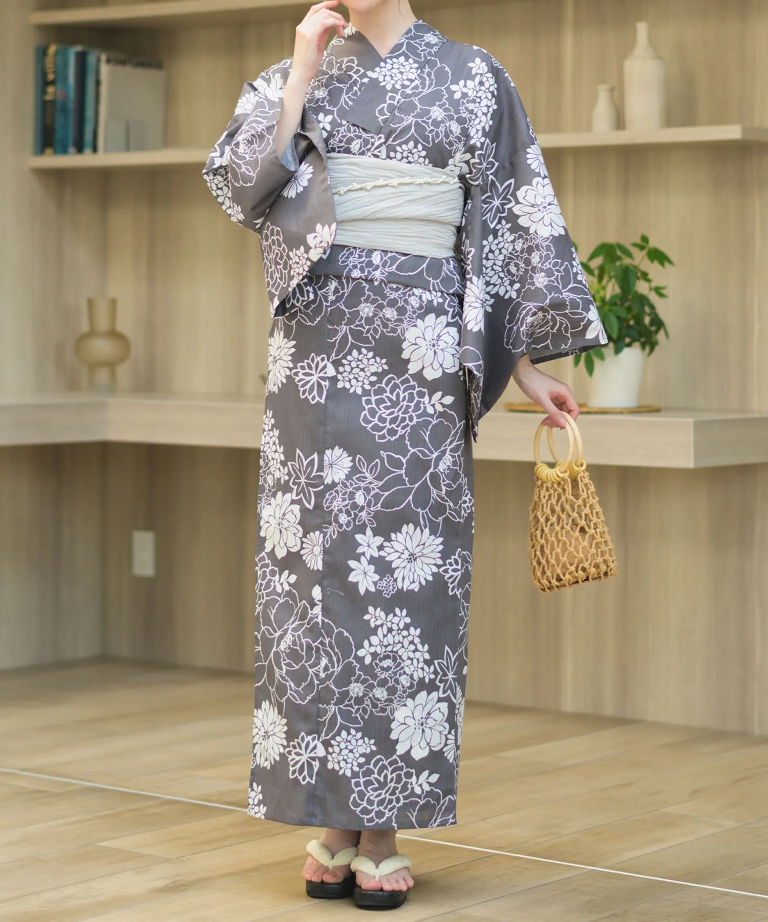 夏宵浴衣 菊芍優音 4点セット(浴衣・兵児帯・腰紐×2)