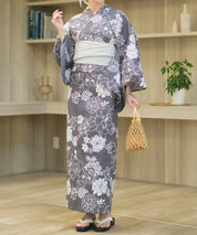 夏宵浴衣 菊芍優音 下駄付き5点セット(浴衣・兵児帯・腰紐×2・下駄)