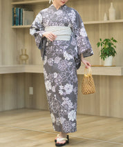 夏宵浴衣 菊芍優音 下駄付き5点セット(浴衣・兵児帯・腰紐×2・下駄)