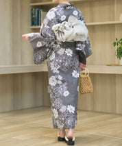 夏宵浴衣 菊芍優音 下駄付き5点セット(浴衣・兵児帯・腰紐×2・下駄)