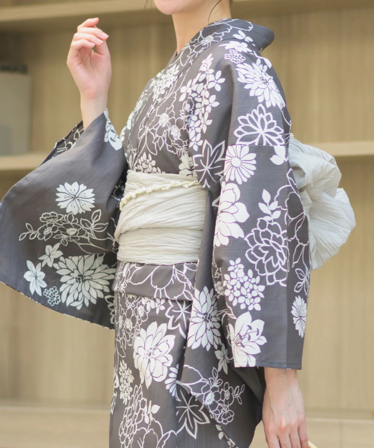 夏宵浴衣 菊芍優音 4点セット(浴衣・兵児帯・腰紐×2)