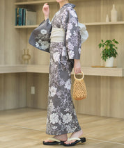 夏宵浴衣 菊芍優音 下駄付き5点セット(浴衣・兵児帯・腰紐×2・下駄)