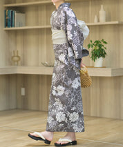 夏宵浴衣 菊芍優音 下駄付き5点セット(浴衣・兵児帯・腰紐×2・下駄)