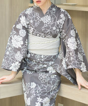 夏宵浴衣 菊芍優音 4点セット(浴衣・兵児帯・腰紐×2)