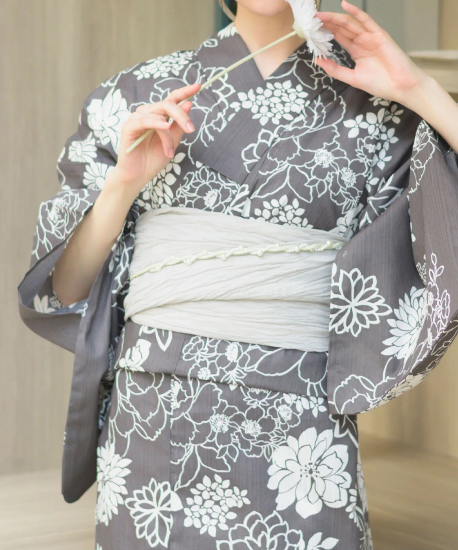 夏宵浴衣 菊芍優音 4点セット(浴衣・兵児帯・腰紐×2)