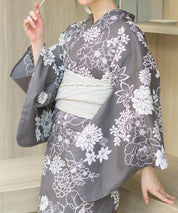 夏宵浴衣 菊芍優音 4点セット(浴衣・兵児帯・腰紐×2)