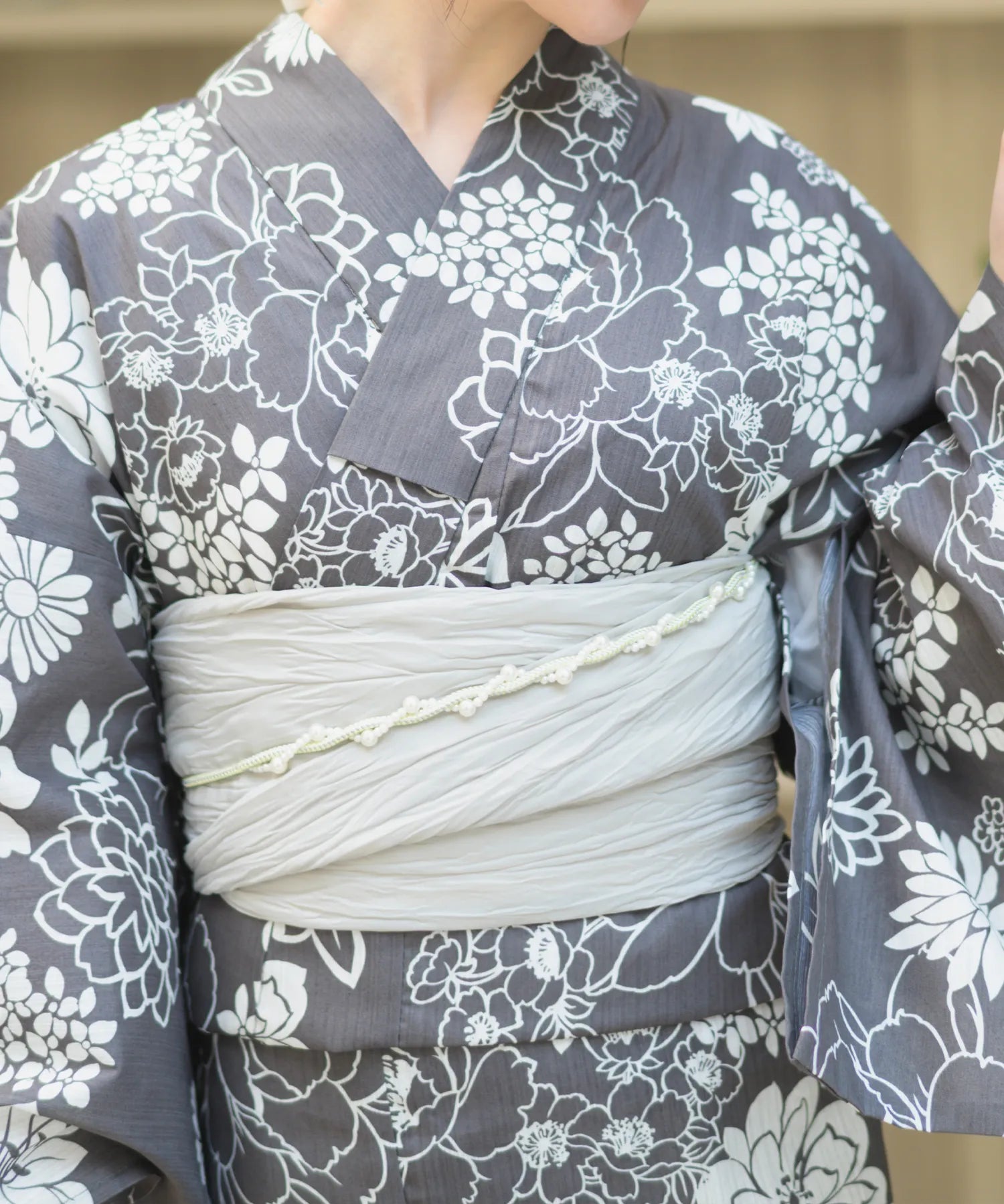 夏宵浴衣 菊芍優音 4点セット(浴衣・兵児帯・腰紐×2)