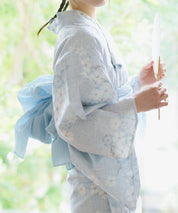 夏花浴衣 水涼撫子 4点セット(浴衣・兵児帯・腰紐×2)
