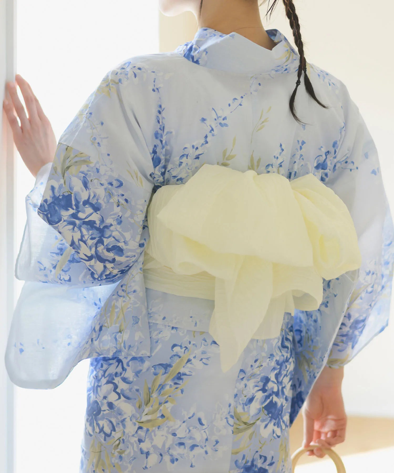 夏花浴衣 藤露の涼風 4点セット(浴衣・兵児帯・腰紐×2)