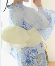 夏花浴衣 藤露の涼風 4点セット(浴衣・兵児帯・腰紐×2)