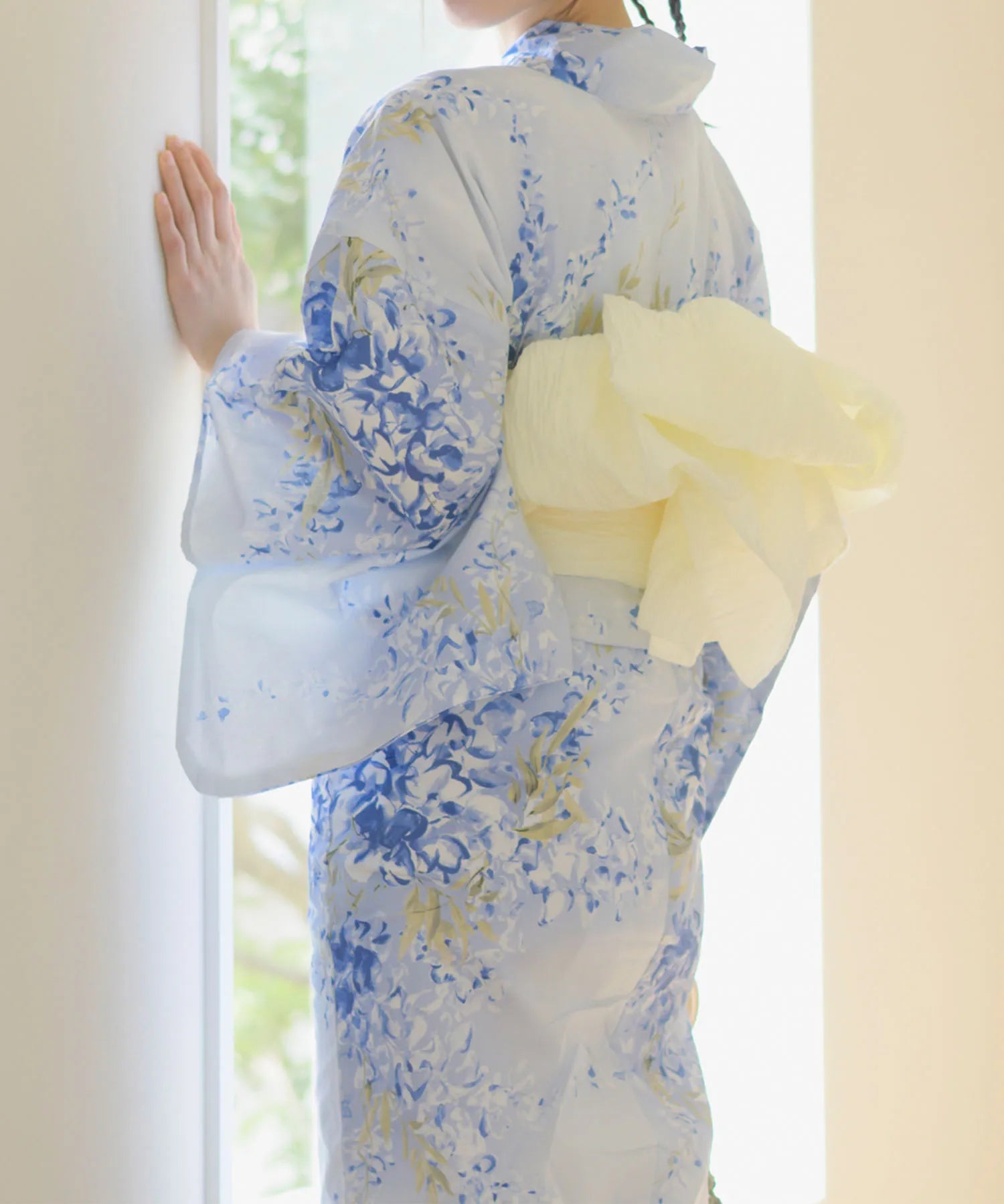 夏花浴衣 藤露の涼風 4点セット(浴衣・兵児帯・腰紐×2)