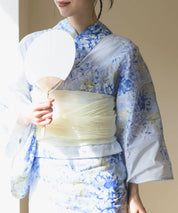 夏花浴衣 藤露の涼風 4点セット(浴衣・兵児帯・腰紐×2)