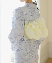 夏花浴衣 木蓮雲隠れ 下駄付き5点セット(浴衣・兵児帯・腰紐×2・下駄)