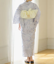 夏花浴衣 木蓮雲隠れ 下駄付き5点セット(浴衣・兵児帯・腰紐×2・下駄)