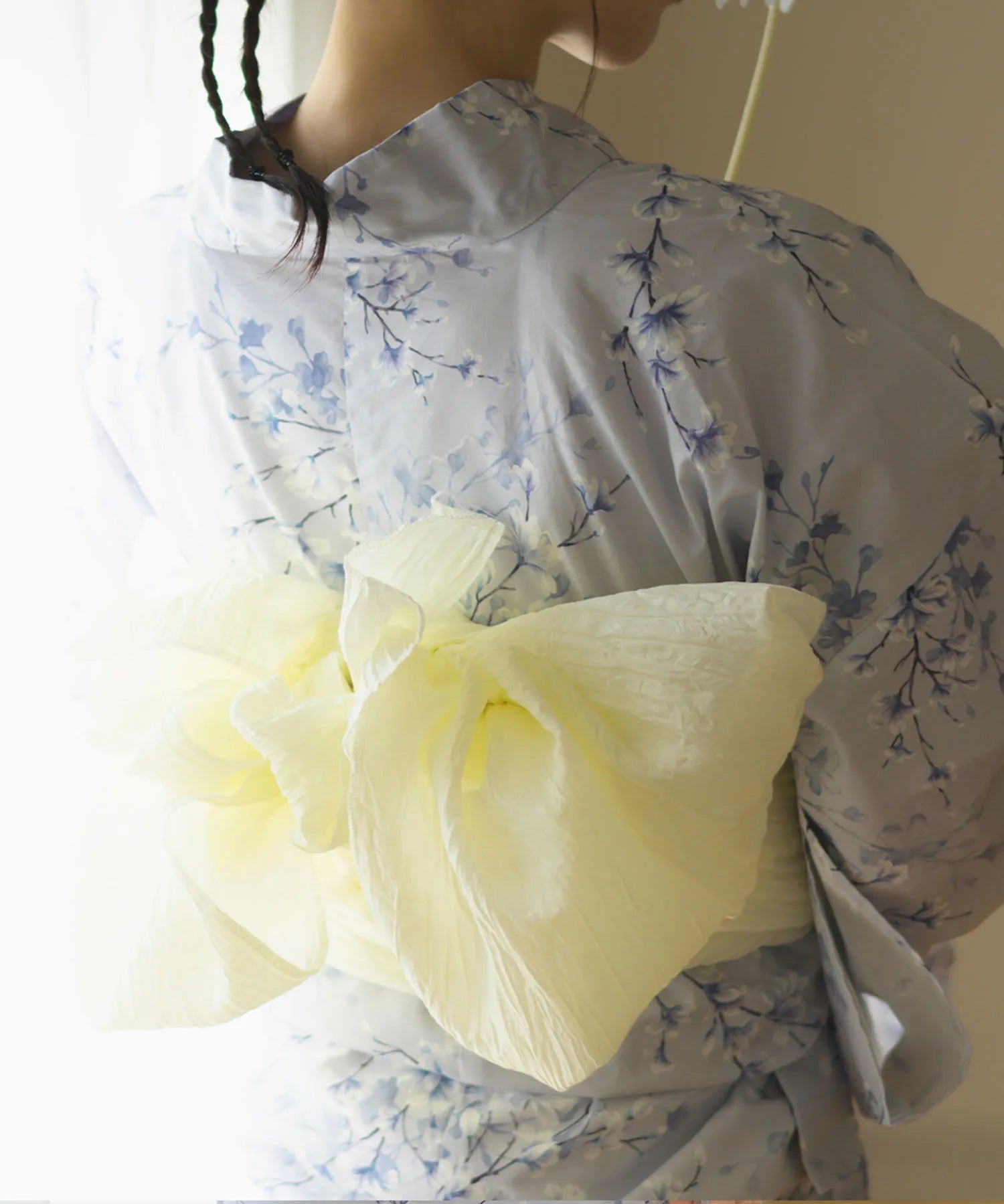 夏花浴衣 木蓮雲隠れ 4点セット(浴衣・兵児帯・腰紐×2)