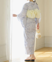 夏花浴衣 木蓮雲隠れ 下駄付き5点セット(浴衣・兵児帯・腰紐×2・下駄)