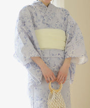 夏花浴衣 木蓮雲隠れ 4点セット(浴衣・兵児帯・腰紐×2)