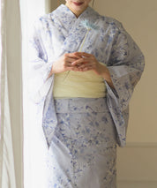 夏花浴衣 木蓮雲隠れ 4点セット(浴衣・兵児帯・腰紐×2)