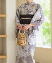 夏花浴衣 和花の柔香 4点セット(浴衣・兵児帯・腰紐×2)