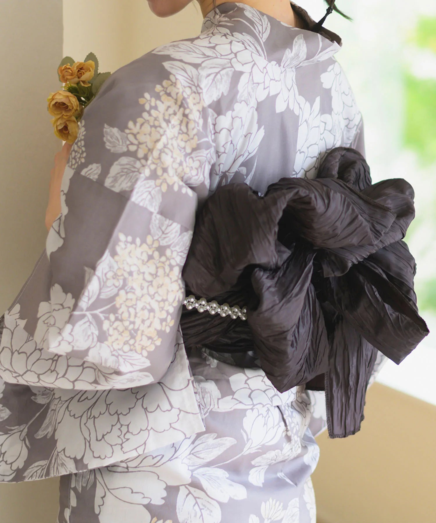 夏花浴衣 和花の柔香 4点セット(浴衣・兵児帯・腰紐×2)