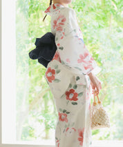 夏花浴衣 白昼の紅椿 4点セット(浴衣・兵児帯・腰紐×2)