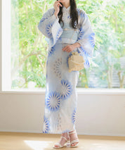 夕涼浴衣 月波水音 二部式3点セット(上衣・下衣・兵児帯)