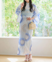 夕涼浴衣 月波水音 二部式3点セット(上衣・下衣・兵児帯)