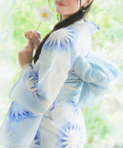 夕涼浴衣 月波水音 二部式3点セット(上衣・下衣・兵児帯)