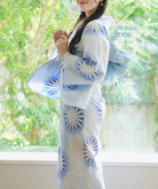 夕涼浴衣 月波水音 二部式3点セット(上衣・下衣・兵児帯)