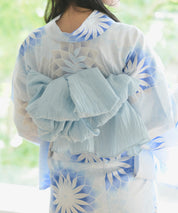 夕涼浴衣 月波水音 二部式3点セット(上衣・下衣・兵児帯)