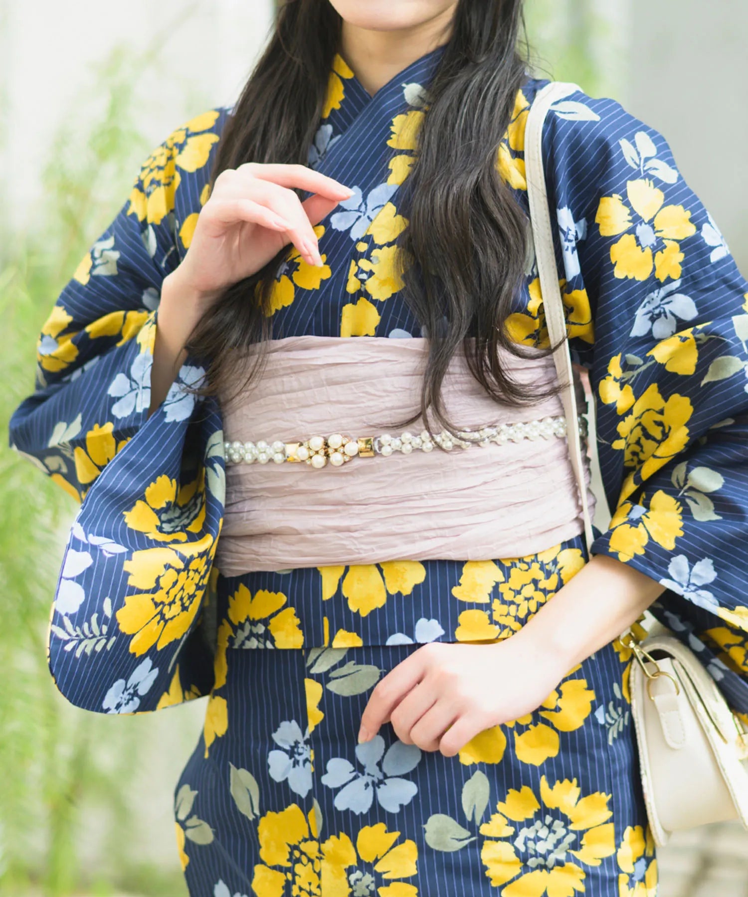 夕涼浴衣 星夜の花姫 二部式3点セット(上衣・下衣・兵児帯)