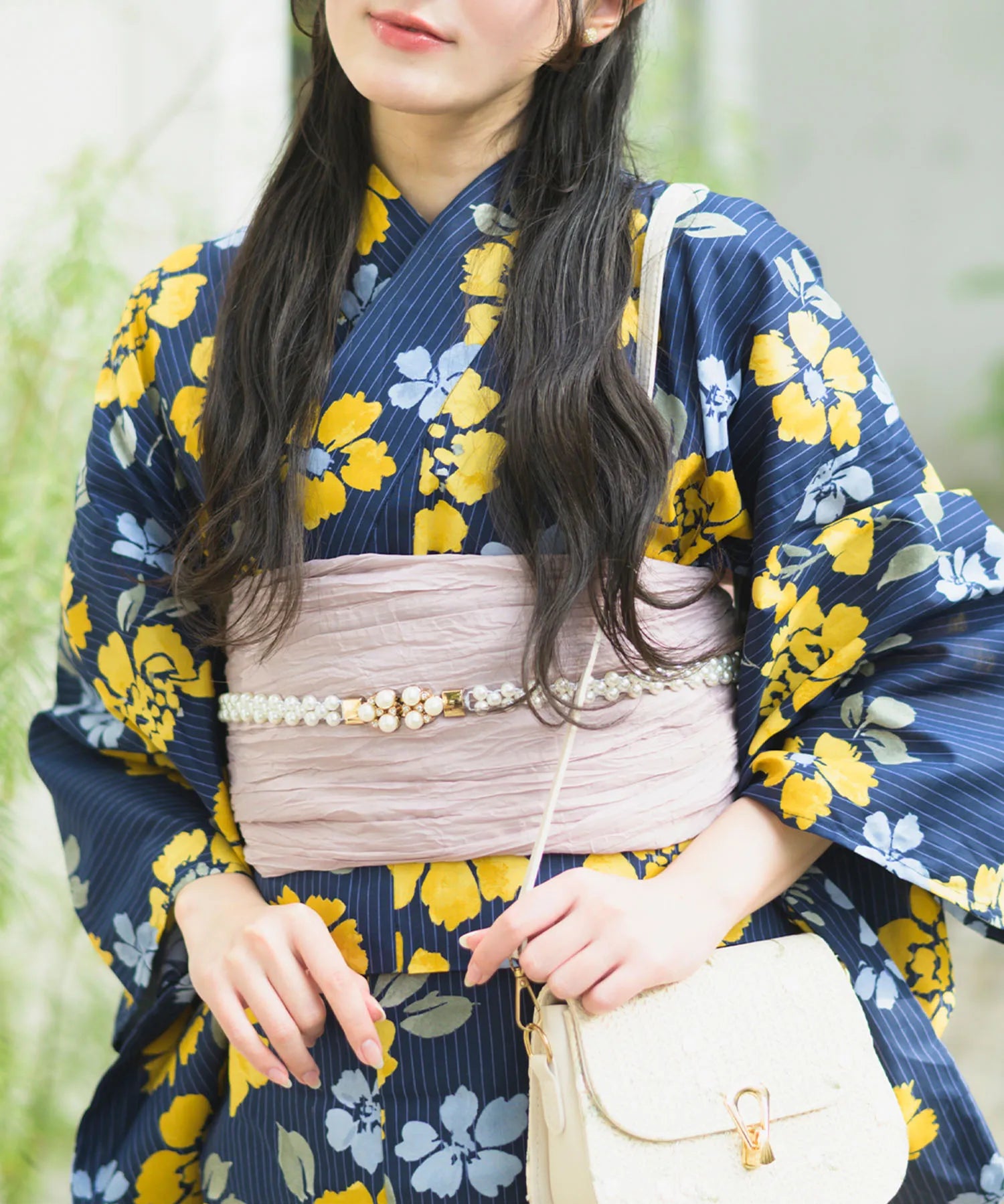 夕涼浴衣 星夜の花姫 二部式3点セット(上衣・下衣・兵児帯)