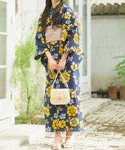 夕涼浴衣 星夜の花姫 二部式3点セット(上衣・下衣・兵児帯)