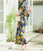 夕涼浴衣 星夜の花姫 二部式3点セット(上衣・下衣・兵児帯)