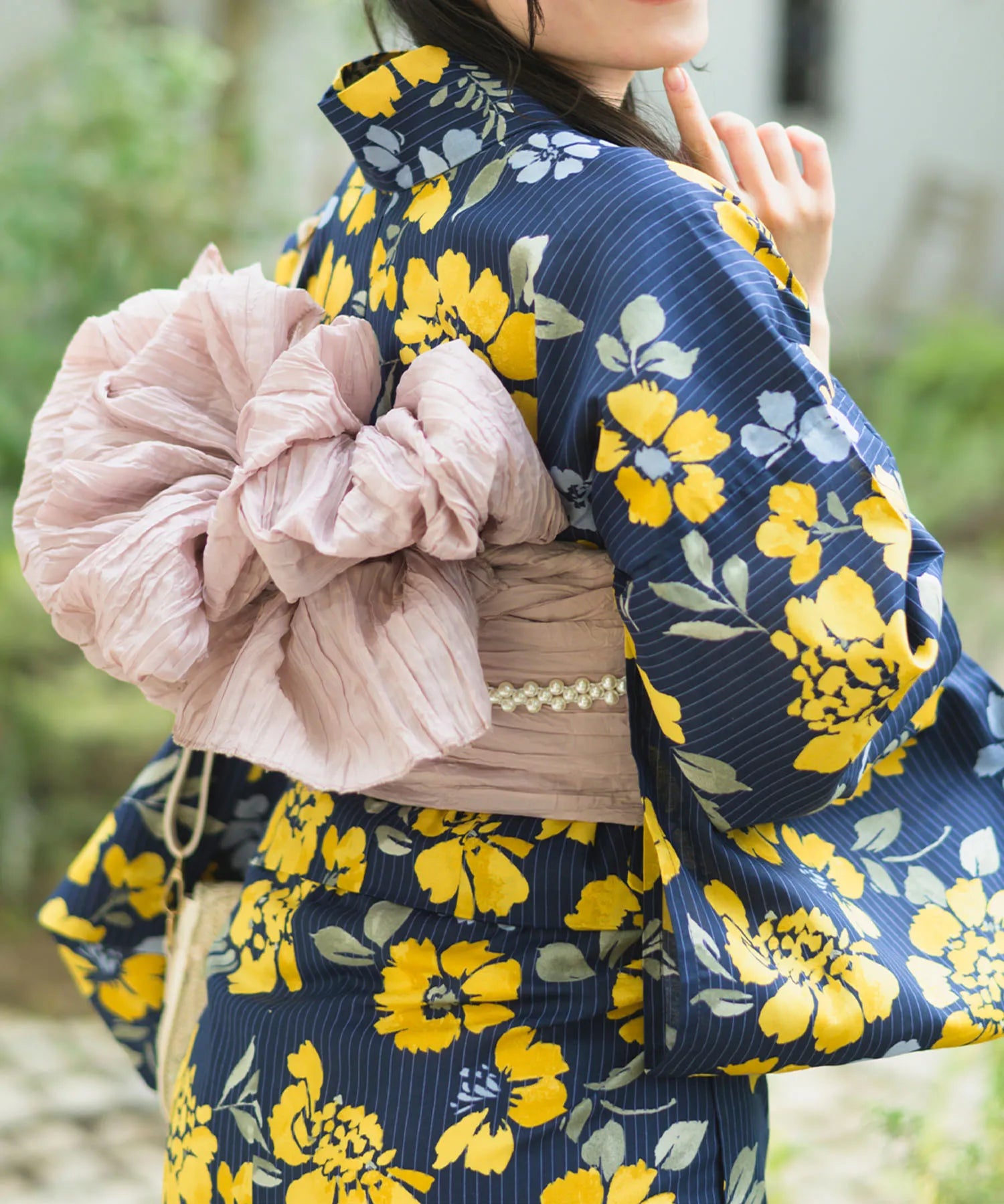 夕涼浴衣 星夜の花姫 二部式3点セット(上衣・下衣・兵児帯)