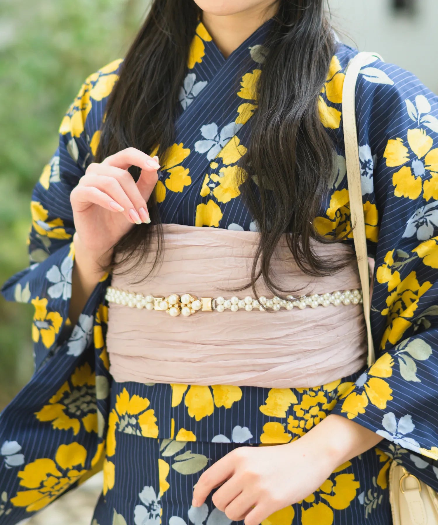 夕涼浴衣 星夜の花姫 二部式3点セット(上衣・下衣・兵児帯)