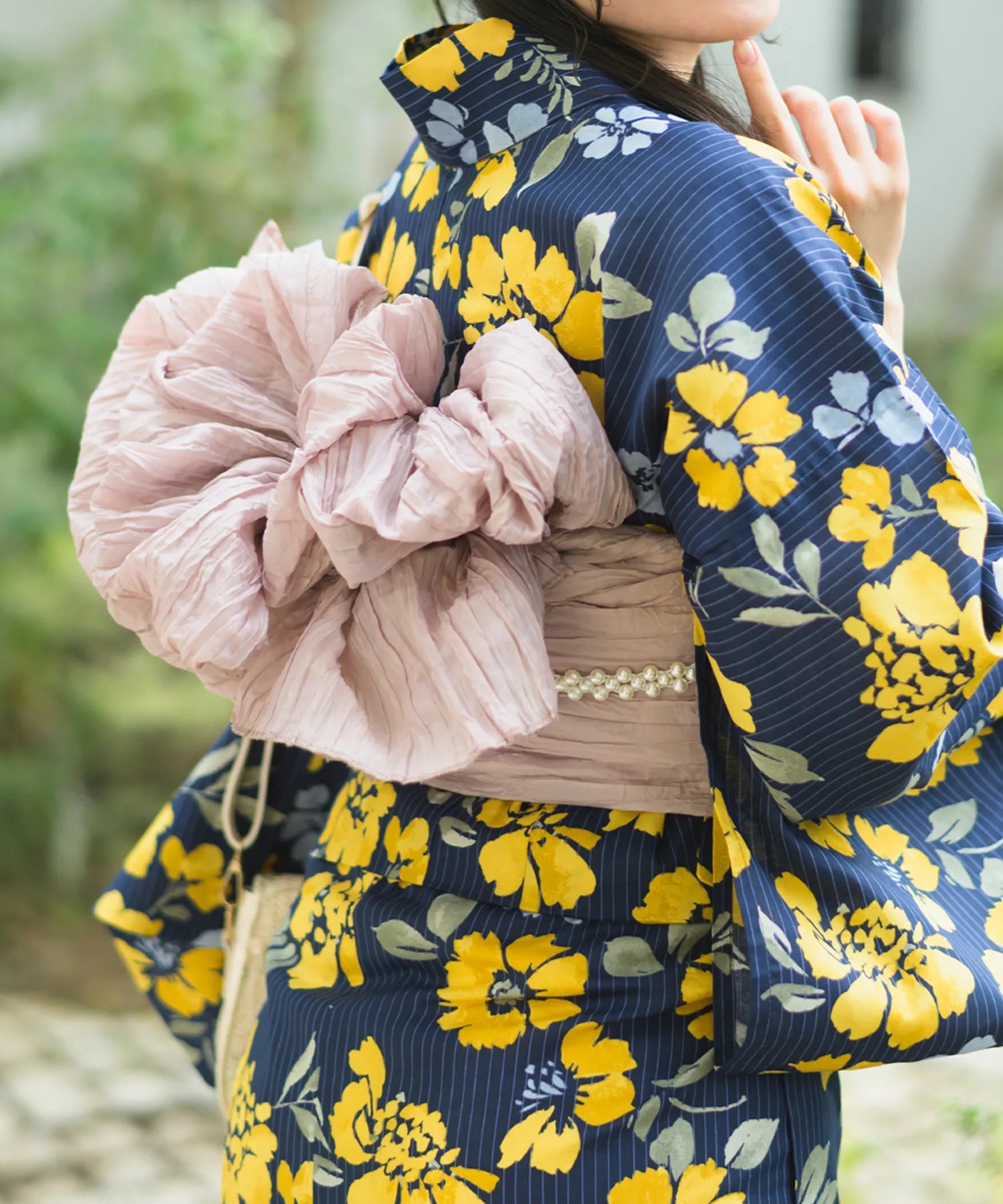 夕涼浴衣 星夜の花姫 二部式3点セット(上衣・下衣・兵児帯)