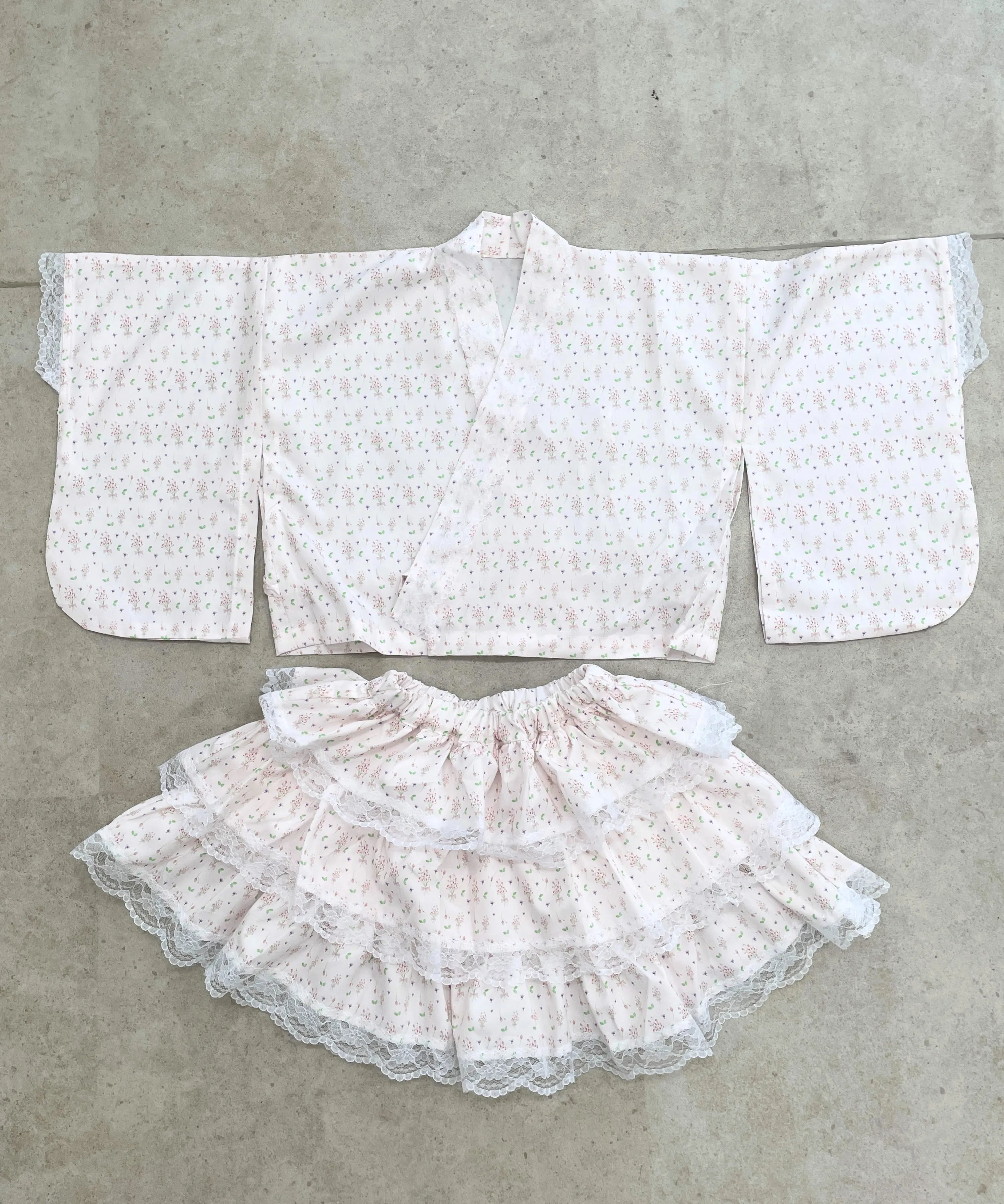 【ブーケのおくりもの】帯が選べる! キッズ浴衣 3点セット