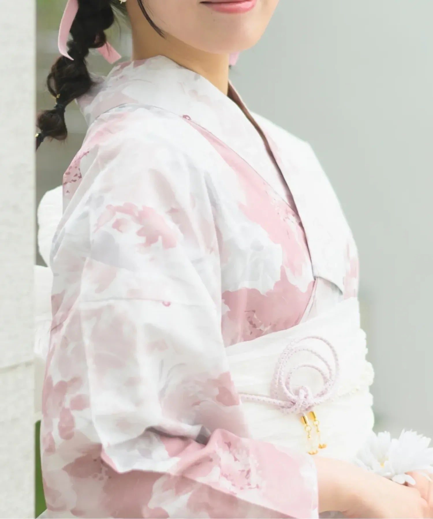 夏恋浴衣 恋花模様 単品