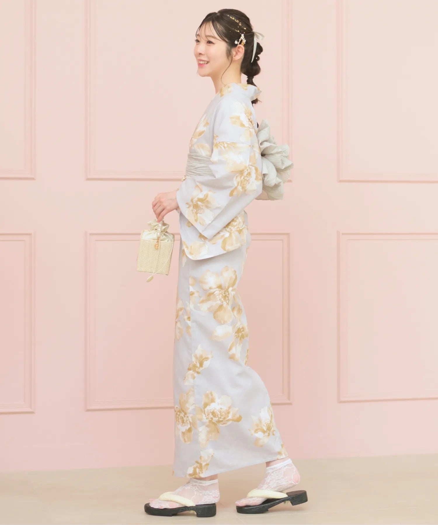 夏恋浴衣 ふわり淡花咲き 単品