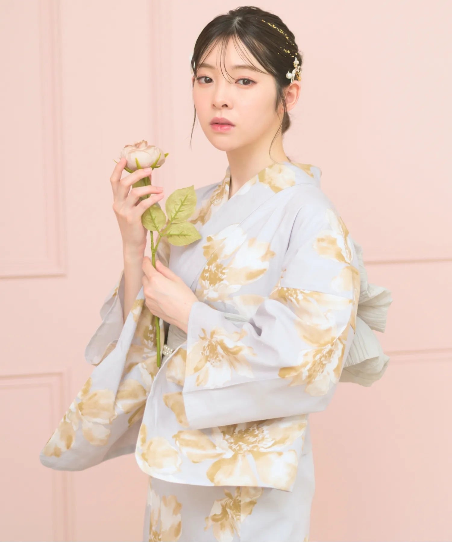 夏恋浴衣 ふわり淡花咲き 単品